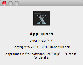 AppLaunch 3.2 : Program version
