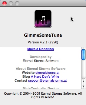 GimmeSomeTune : About Window