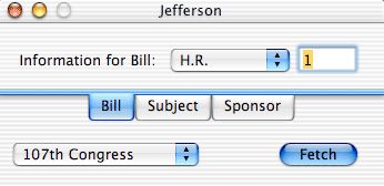 Jefferson 1.1 beta : Main window