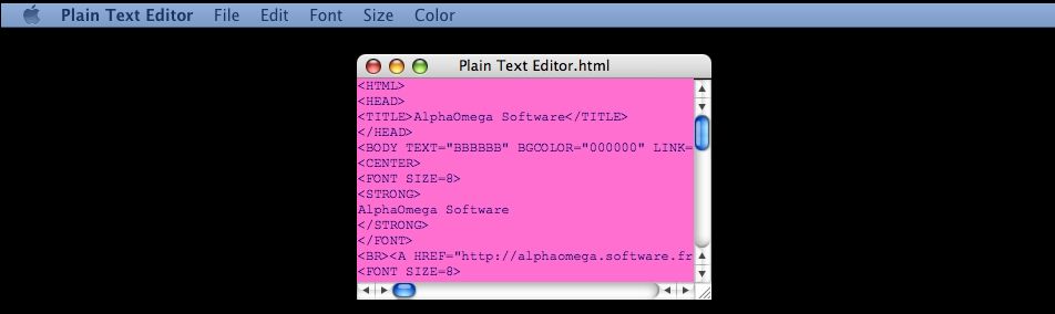 Plain Text Editor 5.1 : Program window