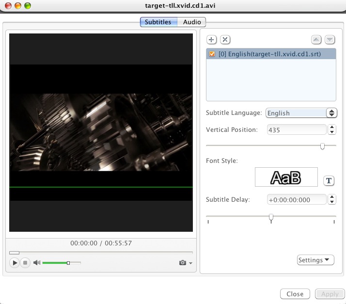 Xilisoft DVD Creator 6.2 : Subtitles