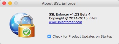 SSL Enforcer 1.2 beta : About Window