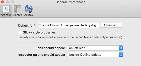 Shapes 4.8 : Preferences Window