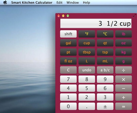 Smart Kitchen Calculator 1.1 : Main window