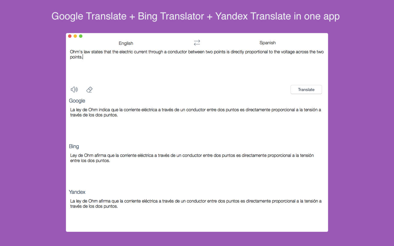 Combo Translator 1.0 : Main Window