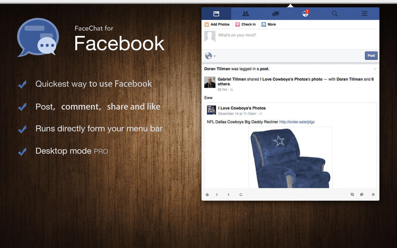 FaceChat for Facebook 1.5 : Main Window