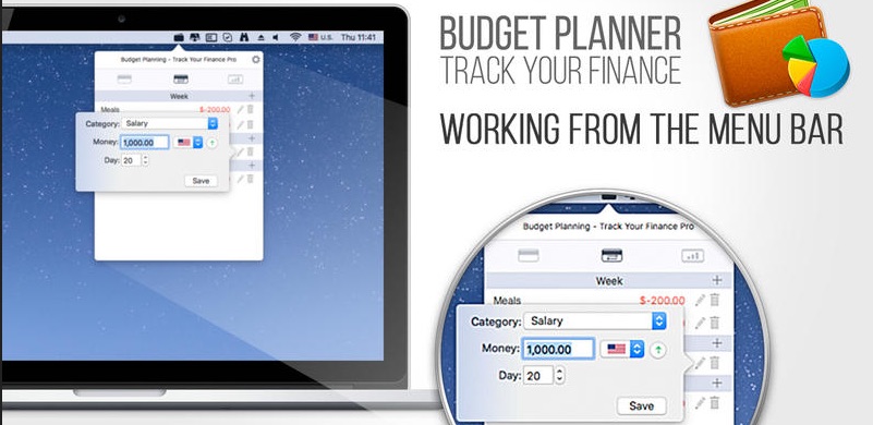 Budget Planning - Track Your Finance 1.0 : Main window