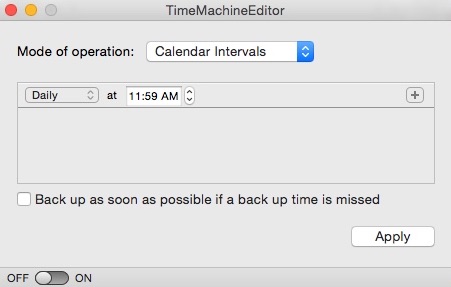 TimeMachineEditor 4.5 : Configuring Calendar Backups Settings
