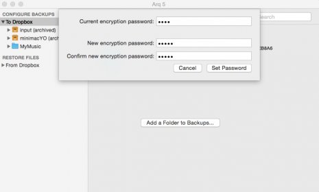 Changing Encryption Password