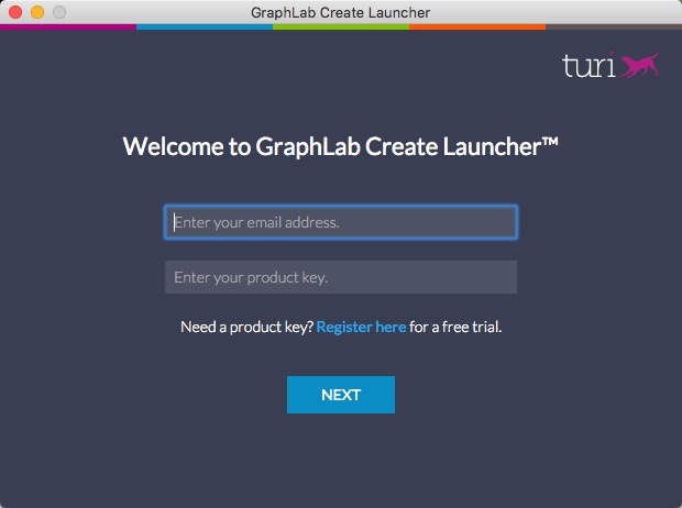 GraphLab Create Launcher : Main window