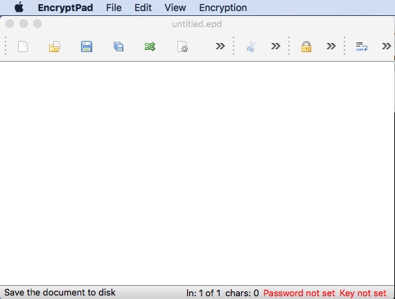 EncryptPad 0.3 beta : Main window