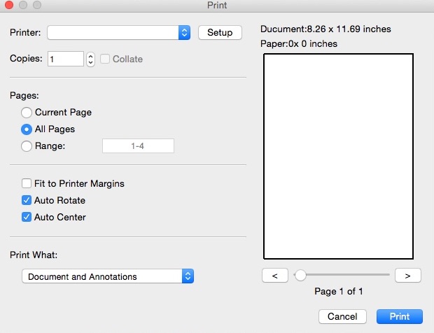 Foxit Reader 2.1 : Printing PDF