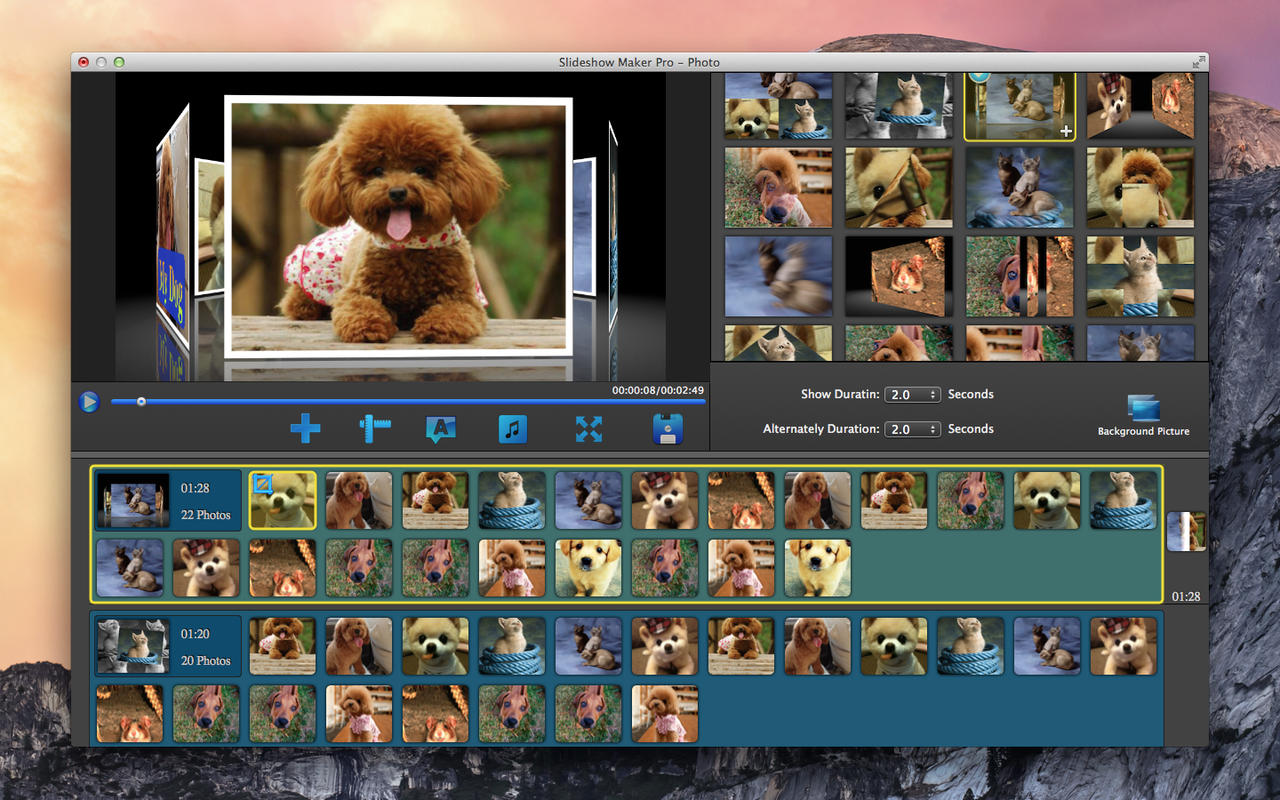 Slideshow Maker HD - Photo Movie 3.2 : Main Window