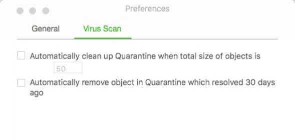 Virus Scan Options
