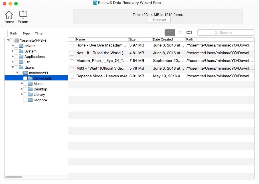 EaseUS Data Recovery Wizard 10.8 : Checking Scan Results