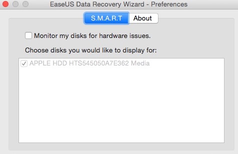 EaseUS Data Recovery Wizard 10.8 : Preferences Window