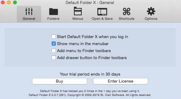 Default Folder X 5.0 : Configuring General Settings