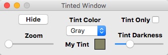 Tinted Window 1.0 : Main window