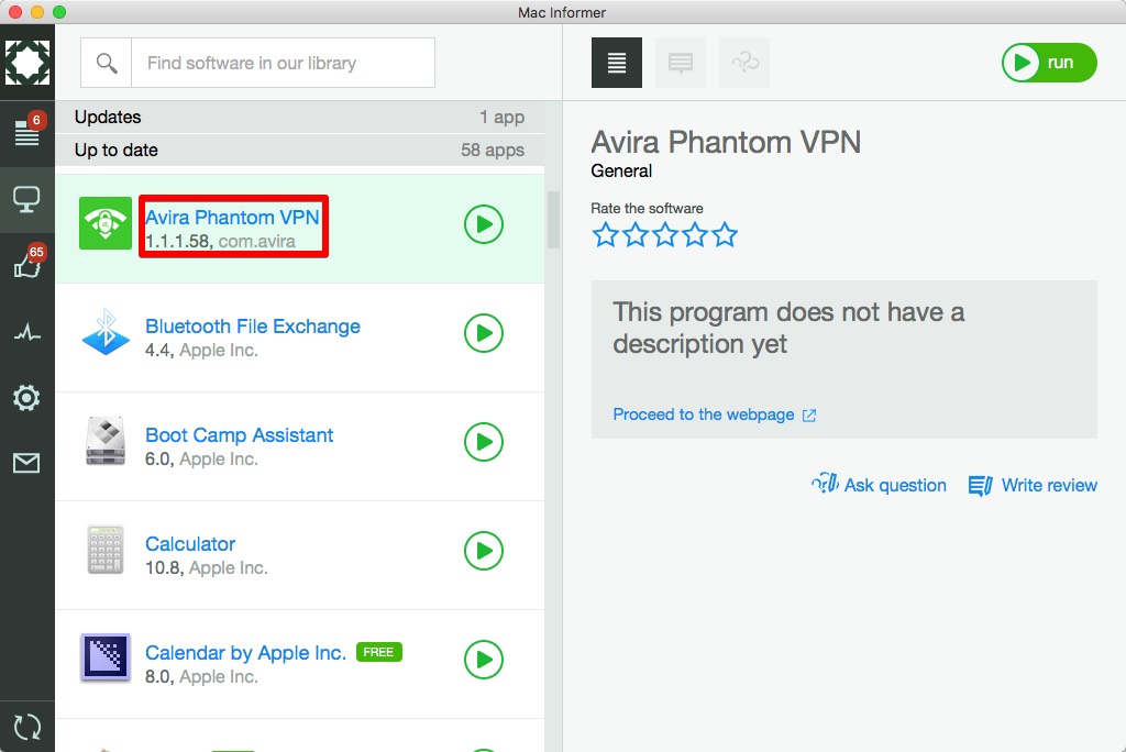 Avira Phantom VPN 1.1 : MI Version