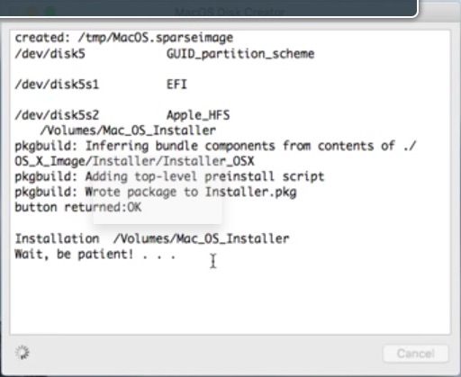 MacOS Disk Creator 2.0 : Main window