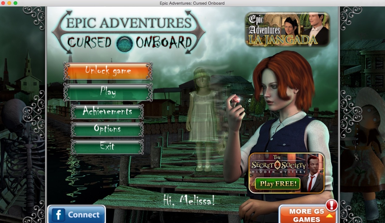 Epic Adventures: Cursed Onboard 1.1 : Main Menu