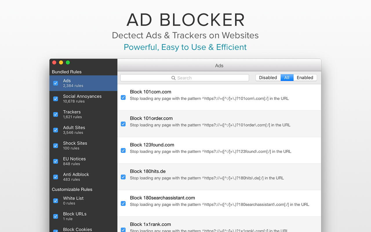 Ad Blocker 1.0 : Main Window