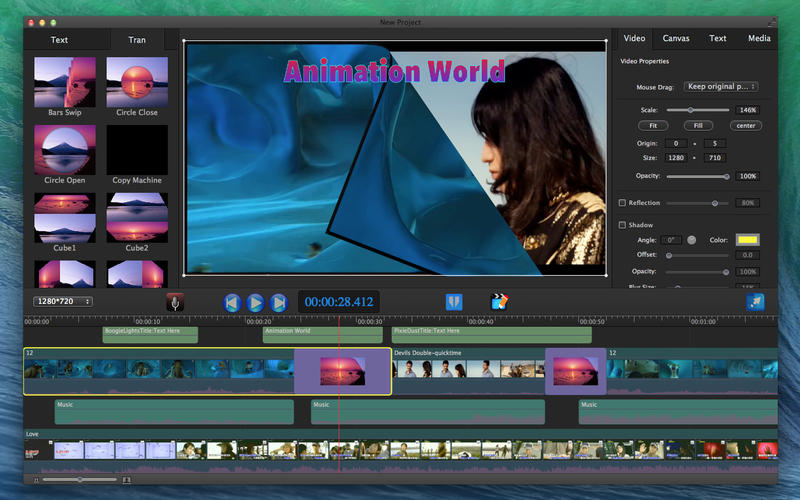 Movie Edit Pro - Merge Video Image Editor 3.3 : Main window
