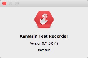 Xamarin Test Recorder 0.1 : About Window