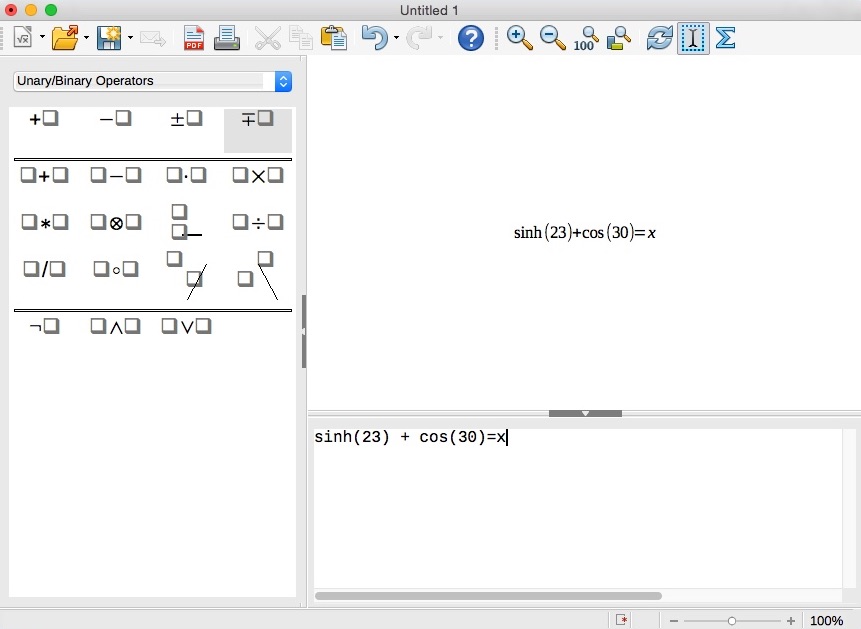 LibreOffice Vanilla 5.2 : Writing Math Functions