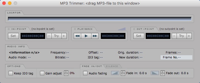 MP3 Trimmer 3.2 : Main Window