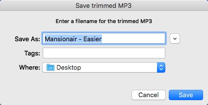MP3 Trimmer 3.2 : Exporting Audio File