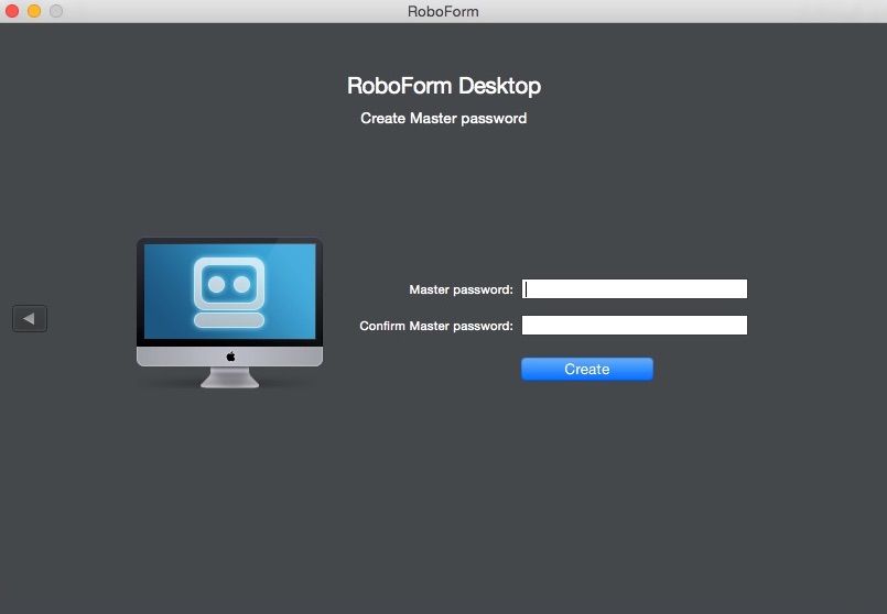 RoboForm 2.6 : Setting Master Password