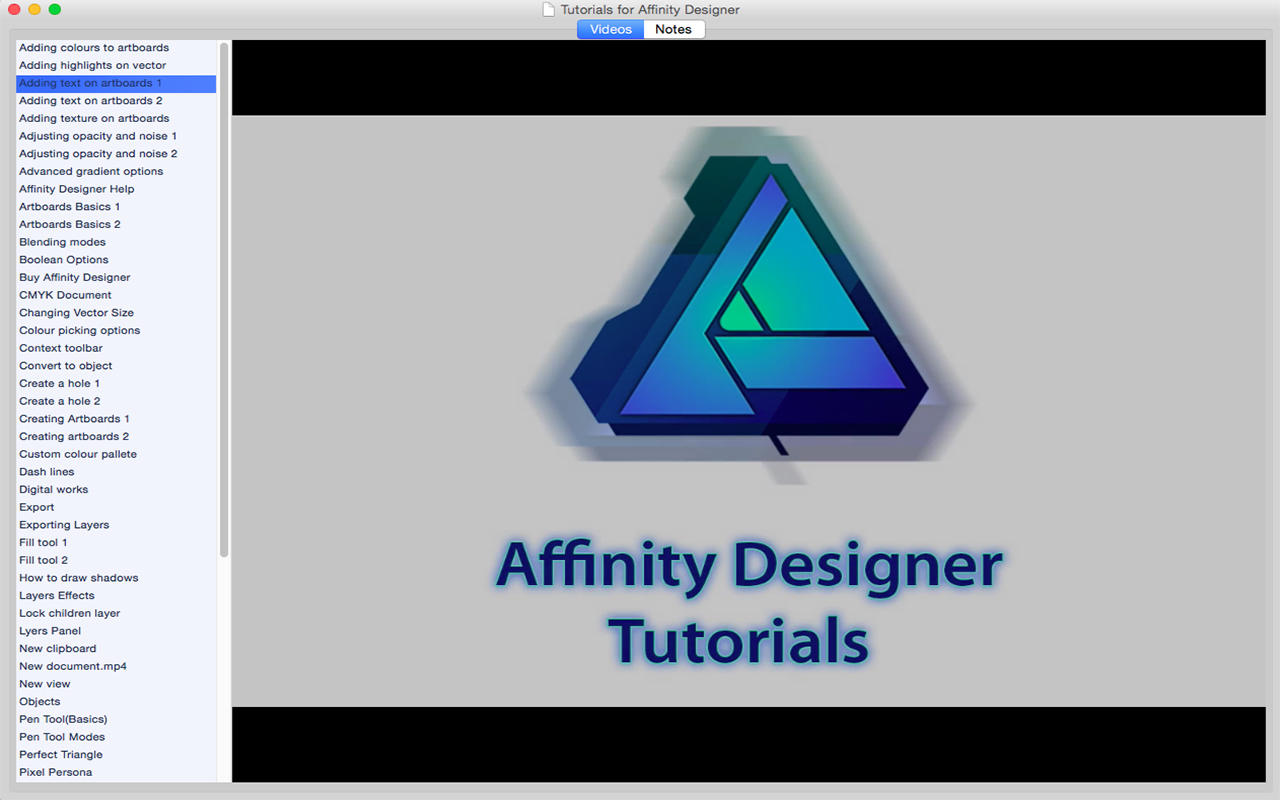 Tutorials for Affinity Designer 1.1 : Main Window