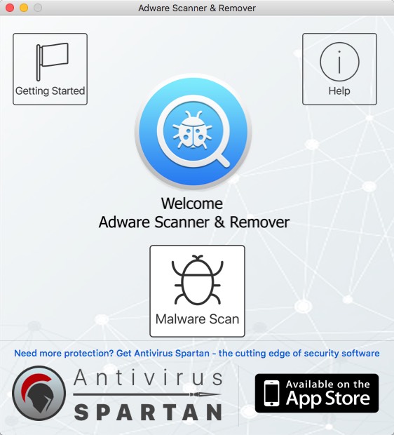 Adware Scanner & Remover 1.1 : Main Window