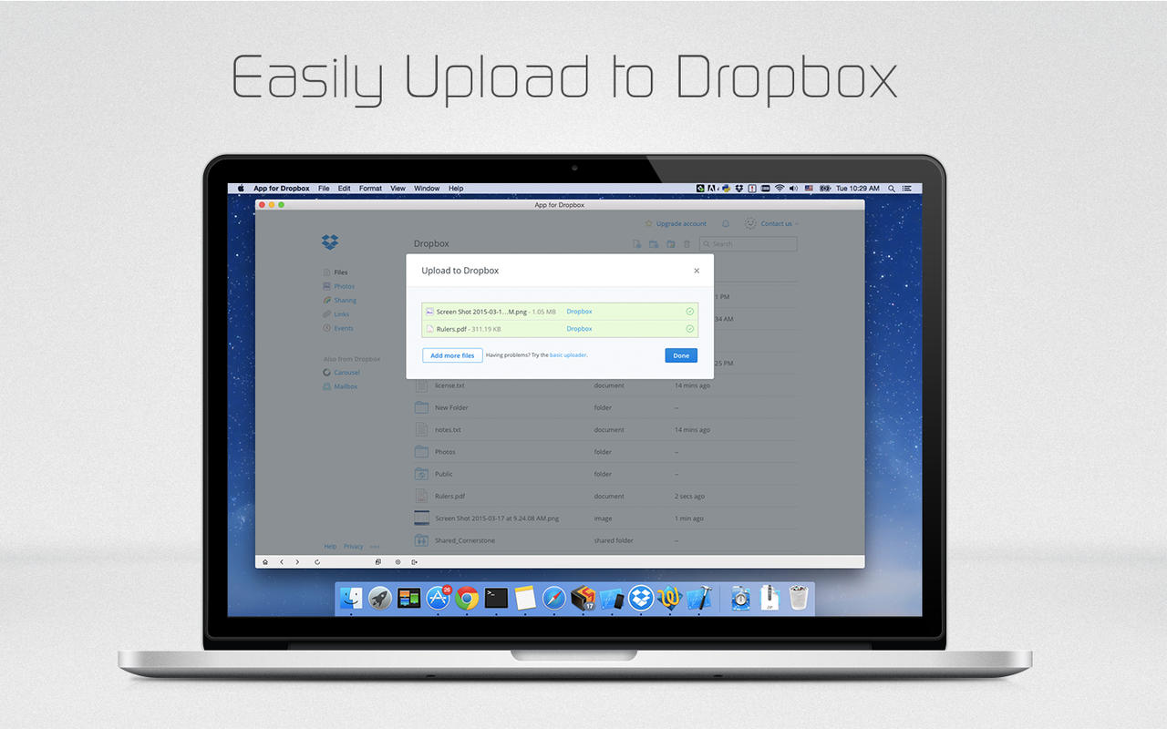 DropApp for Dropbox 1.3 : Main Window