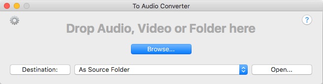 To Audio Converter 1.0 : Main window