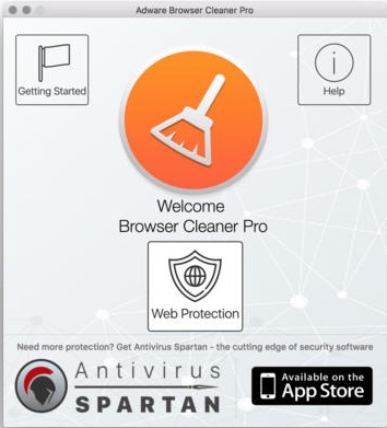 Adware Browser Cleaner Pro 1.1 : Main window