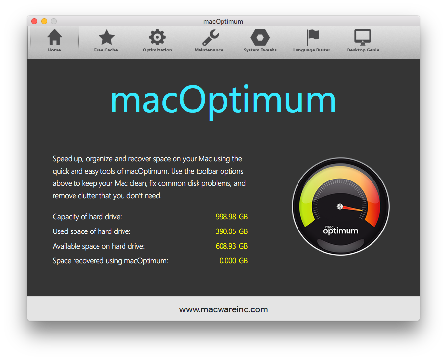 macOptimum 1.0 : Main Window