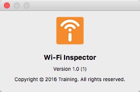 Wi-Fi Inspector 1.0 : About Window