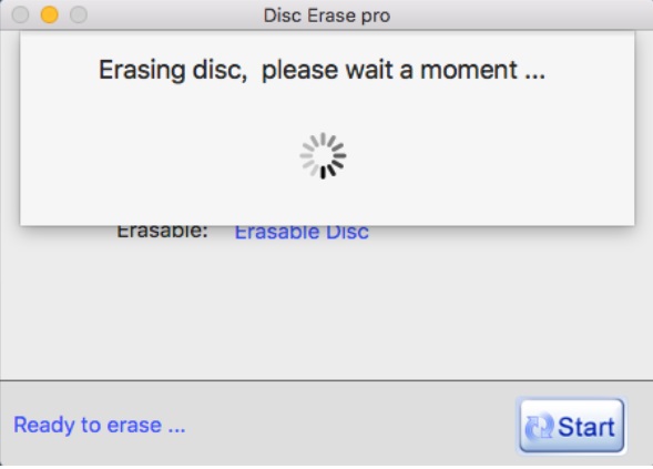 Disc Erase Pro 3.1 : Erasing Disc
