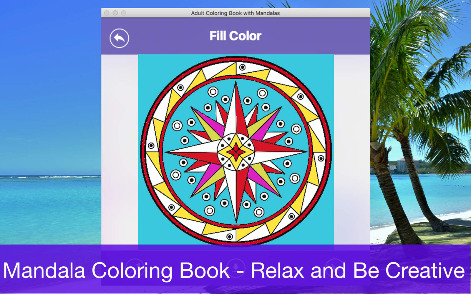 Adult Coloring Book with Mandalas 1.0 : Main Window