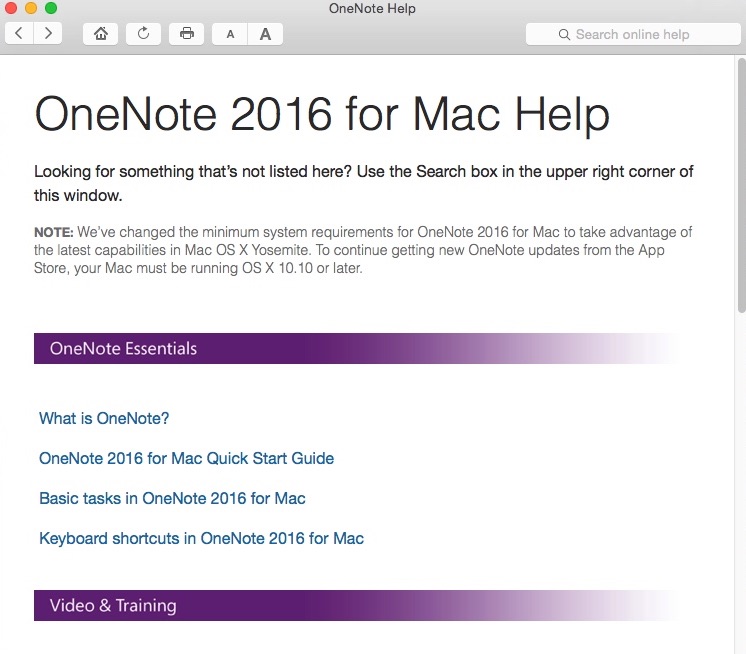 Microsoft OneNote 15.2 : Help Guide