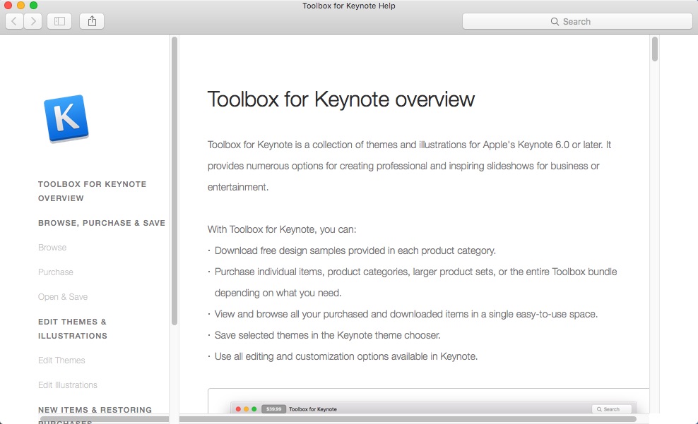 Toolbox for Keynote 3.1 : Help Guide