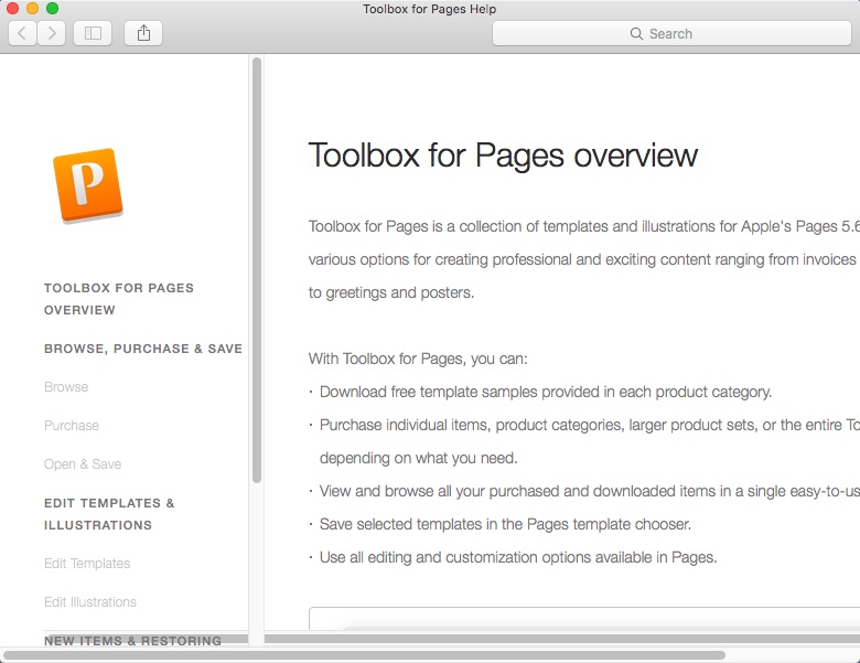 Toolbox for Pages 3.1 : Help Guide