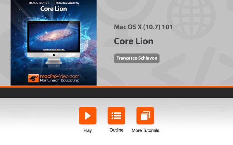 Course For Mac OS X (10.7) 101 - Core Lion 2.0 : Main window