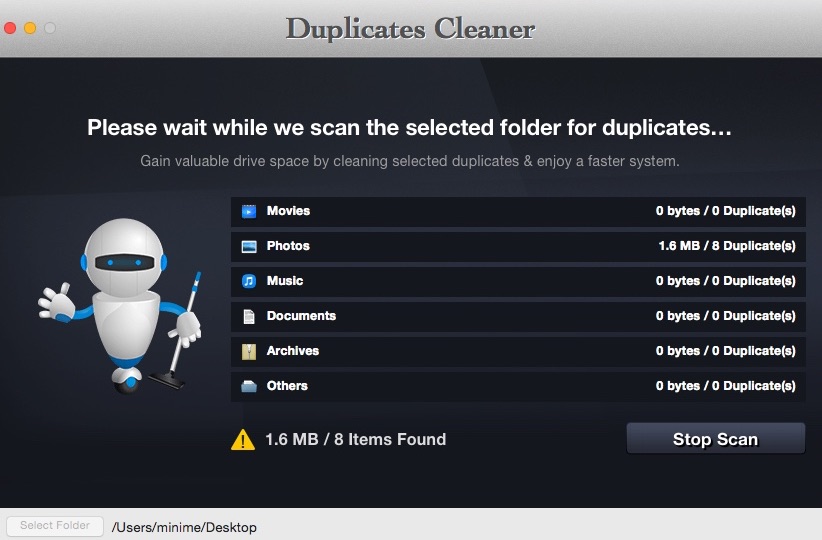 Duplicates Cleaner 1.2 : Scanning Folder