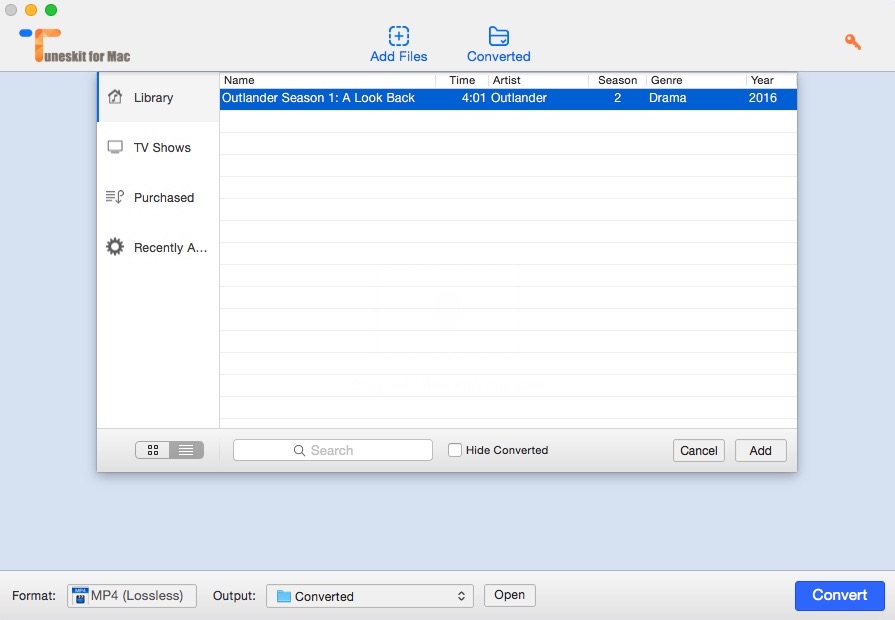 TunesKit for Mac 3.1 : Importing File