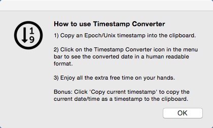Timestamp Converter 1.4 : Help Guide