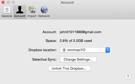 Dropbox 13.4 : Configuring Account Settings