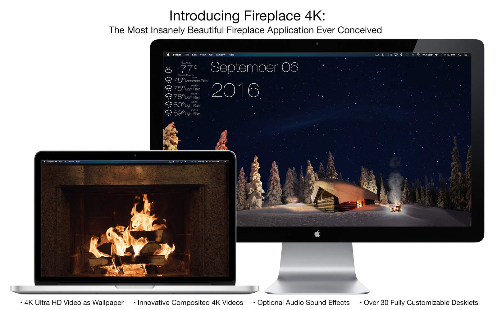 Fireplace 4K 1.0 : Main Window